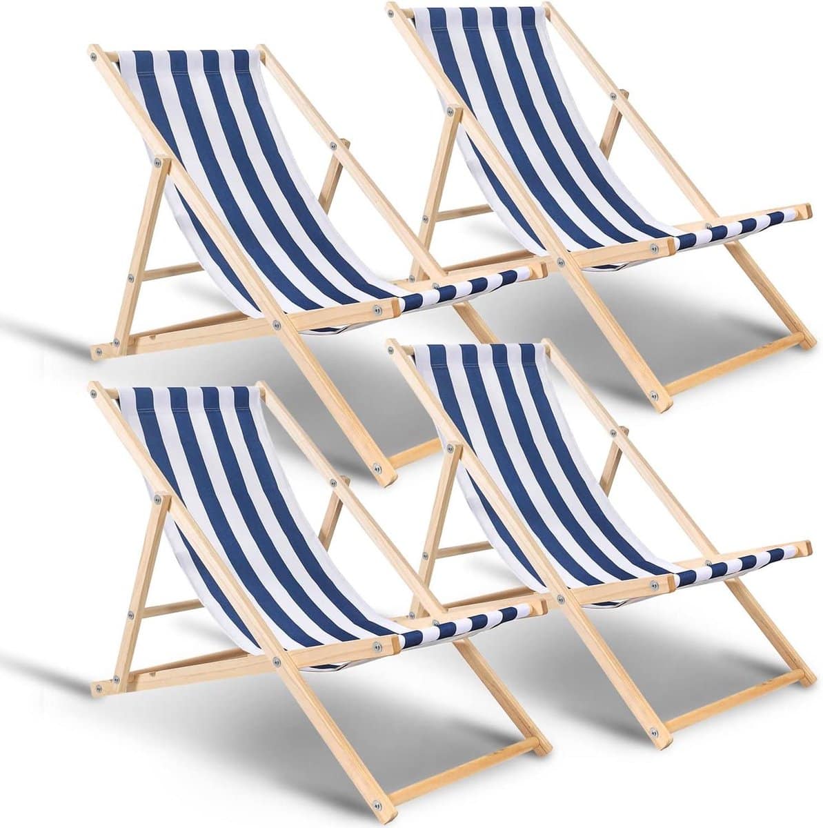 houten lounger campingstoel strandstoel buiten ontspannen verstelbare