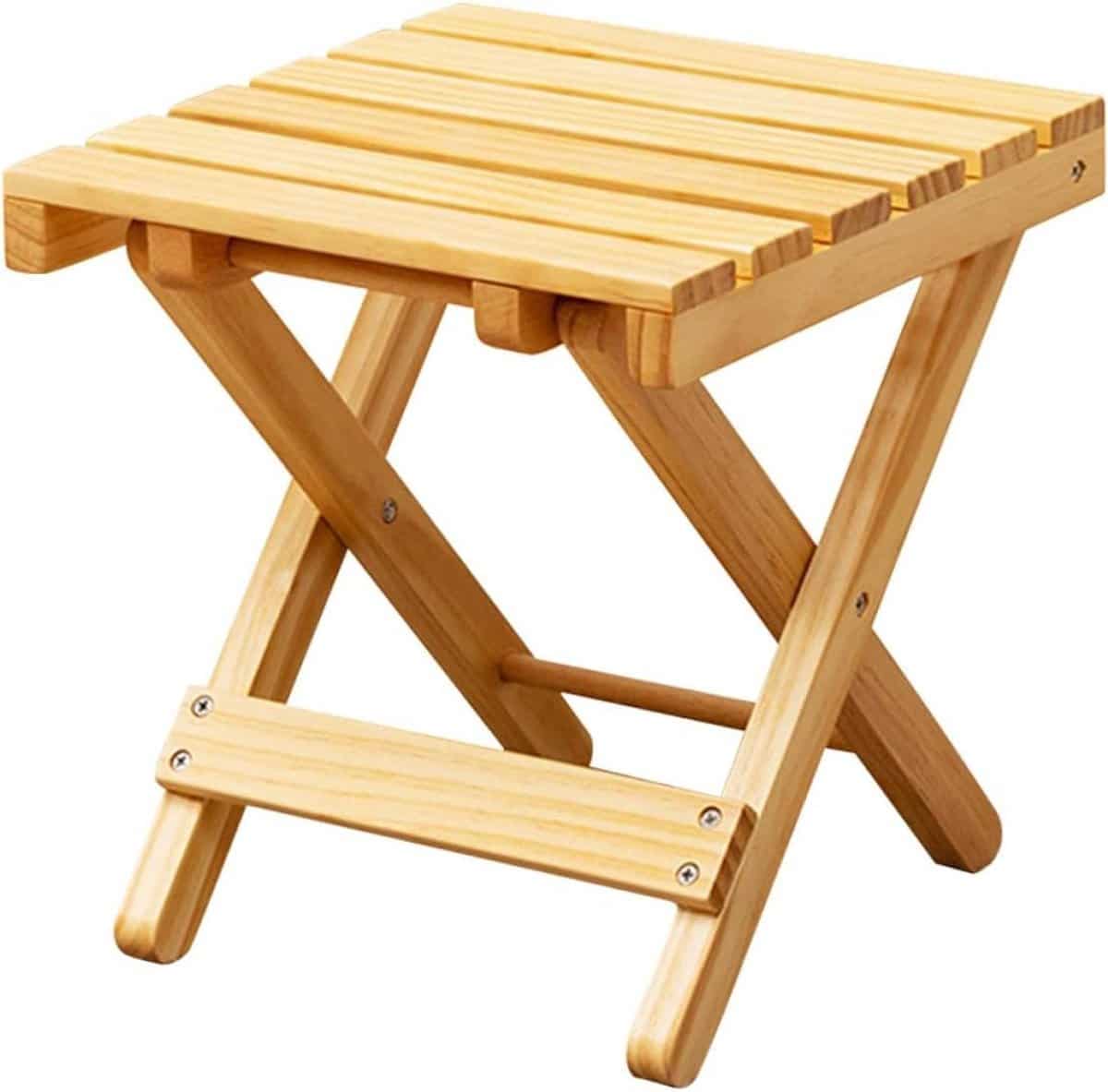 houten plantenpotkruk bijzettafel tuintafel planten decoreren opvouwbaar
