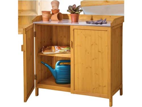 Houten plantentafel - Tuinkast bloemen - Tuinieren en BBQ