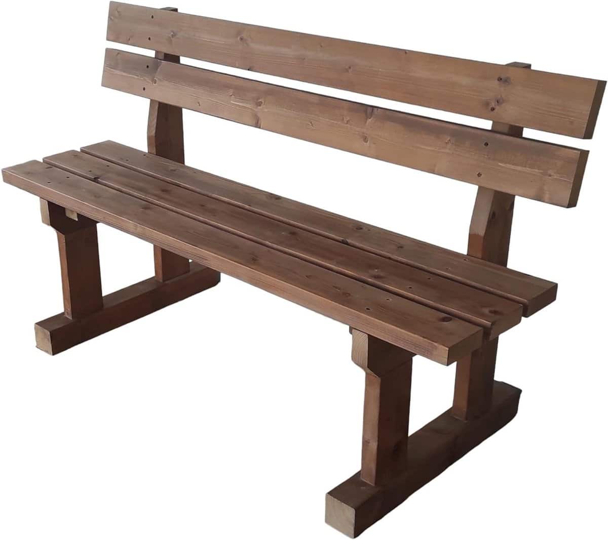 houten tuinbank parkbank balkonbank buiten zitten massief