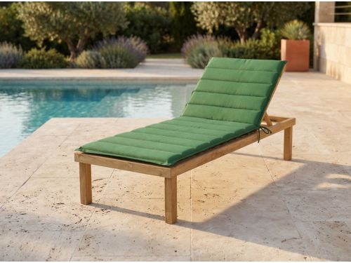 Houten Zonneligstoel Groen - Geïmpregneerd Grenenhout Ligbed voor Tuin