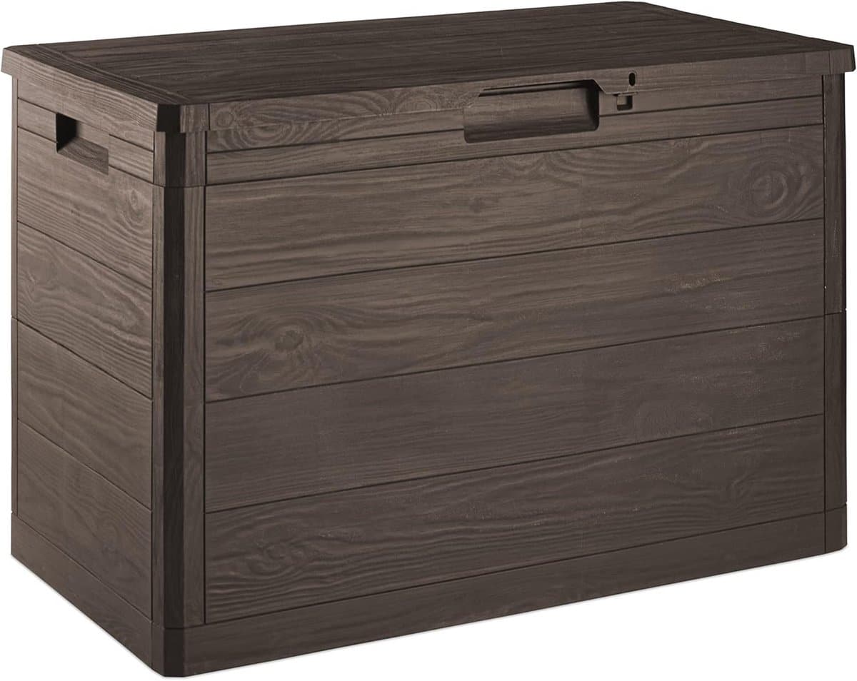 houtlook opbergbox buiten & binnen weerbestendige gereedschapskist 160l