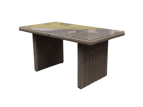 Ibiza lounge-diningtafel 120x80xH70 cm soft bruin