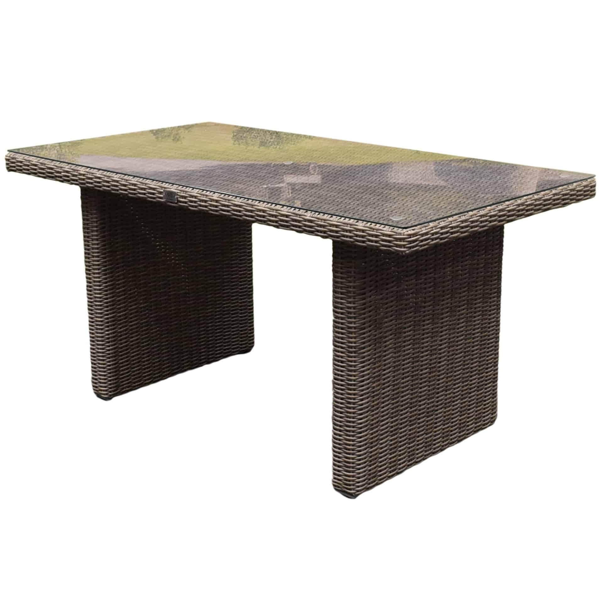 ibiza lounge diningtafel 120x80xh70 cm soft bruin