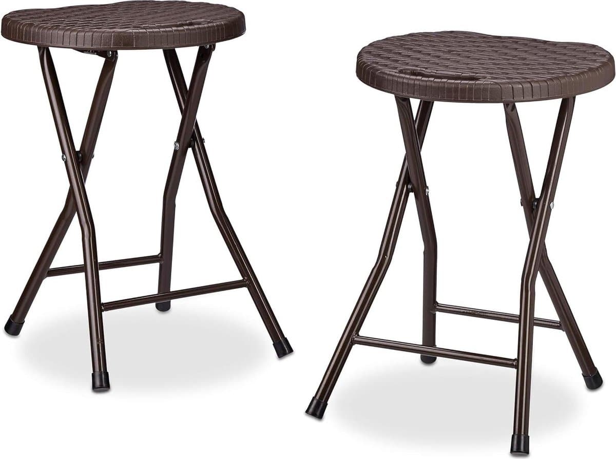 inklapbare barkruk van kunststof rotan look weerbestendig set