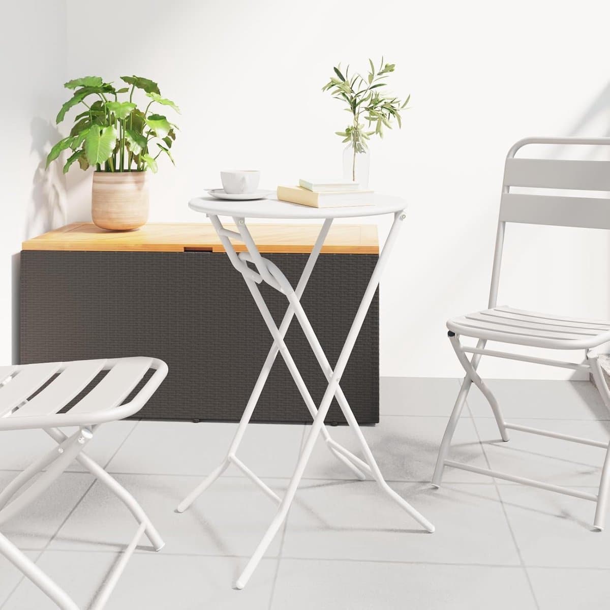 inklapbare tuintafel ronde bijzettafel buiten eten ruimtebesparend