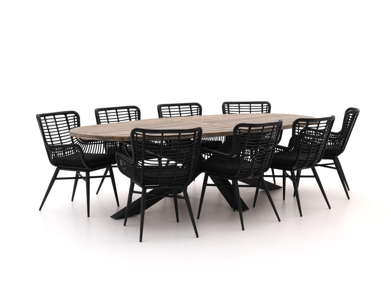 intenso asti/rough y ellips 280cm dining tuinset 9 delig laagste prijsgarantie!