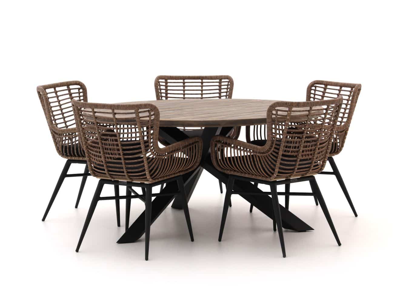 intenso asti/rough y Ø150cm dining tuinset 6 delig laagste prijsgarantie!