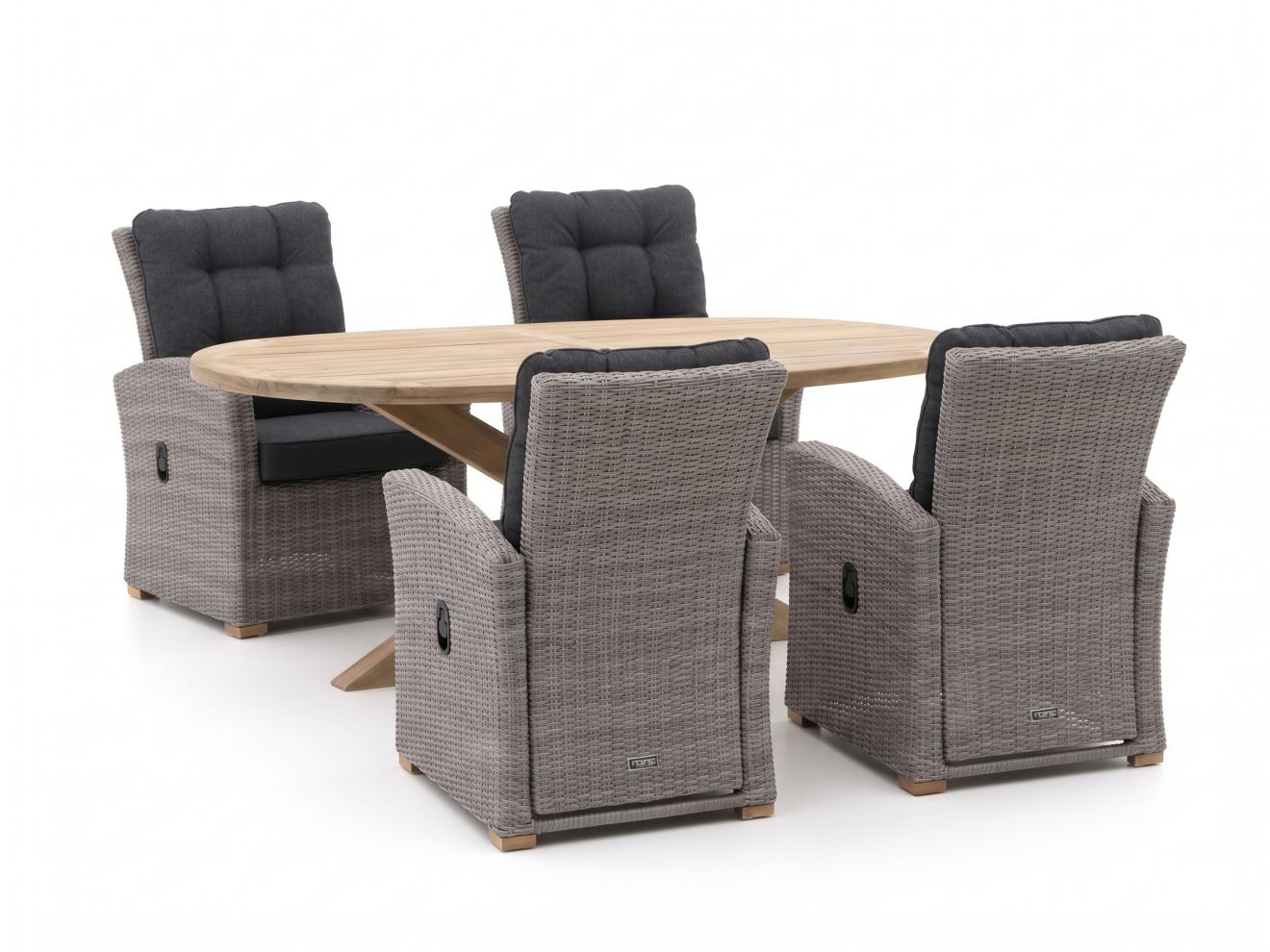 intenso mazzano/rough y ellips 200cm dining tuinset 5 delig verstelbaar laagste prijsgarantie!