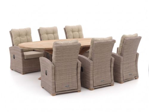 Intenso Mazzano/ROUGH-Y Ellips 240cm dining tuinset 7-delig verstelbaar - Laagste prijsgarantie!