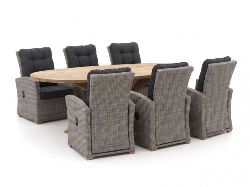 Intenso Mazzano/ROUGH-Y Ellips 240cm dining tuinset 7-delig verstelbaar - Laagste prijsgarantie!