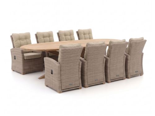 Intenso Mazzano/ROUGH-Y Ellips 280cm dining tuinset 9-delig verstelbaar - Laagste prijsgarantie!