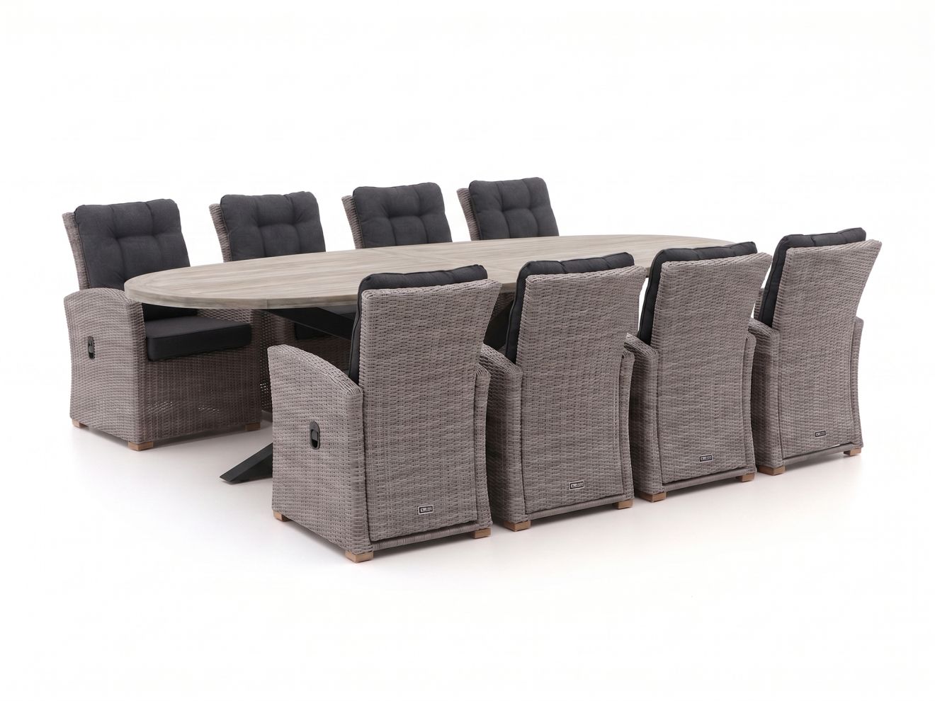 intenso mazzano/rough y ellips 280cm dining tuinset 9 delig verstelbaar laagste prijsgarantie!