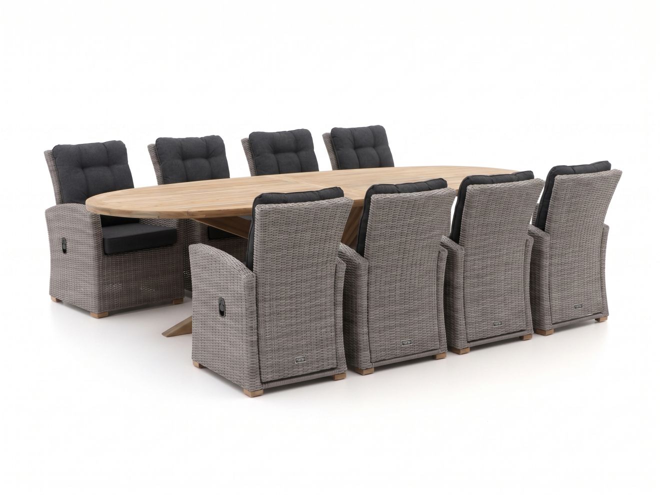 intenso mazzano/rough y ellips 280cm dining tuinset 9 delig verstelbaar laagste prijsgarantie!