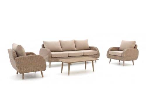 Intenso Suzzara/Rough-K lounge stoel-bank loungeset 5-delig - Laagste prijsgarantie!