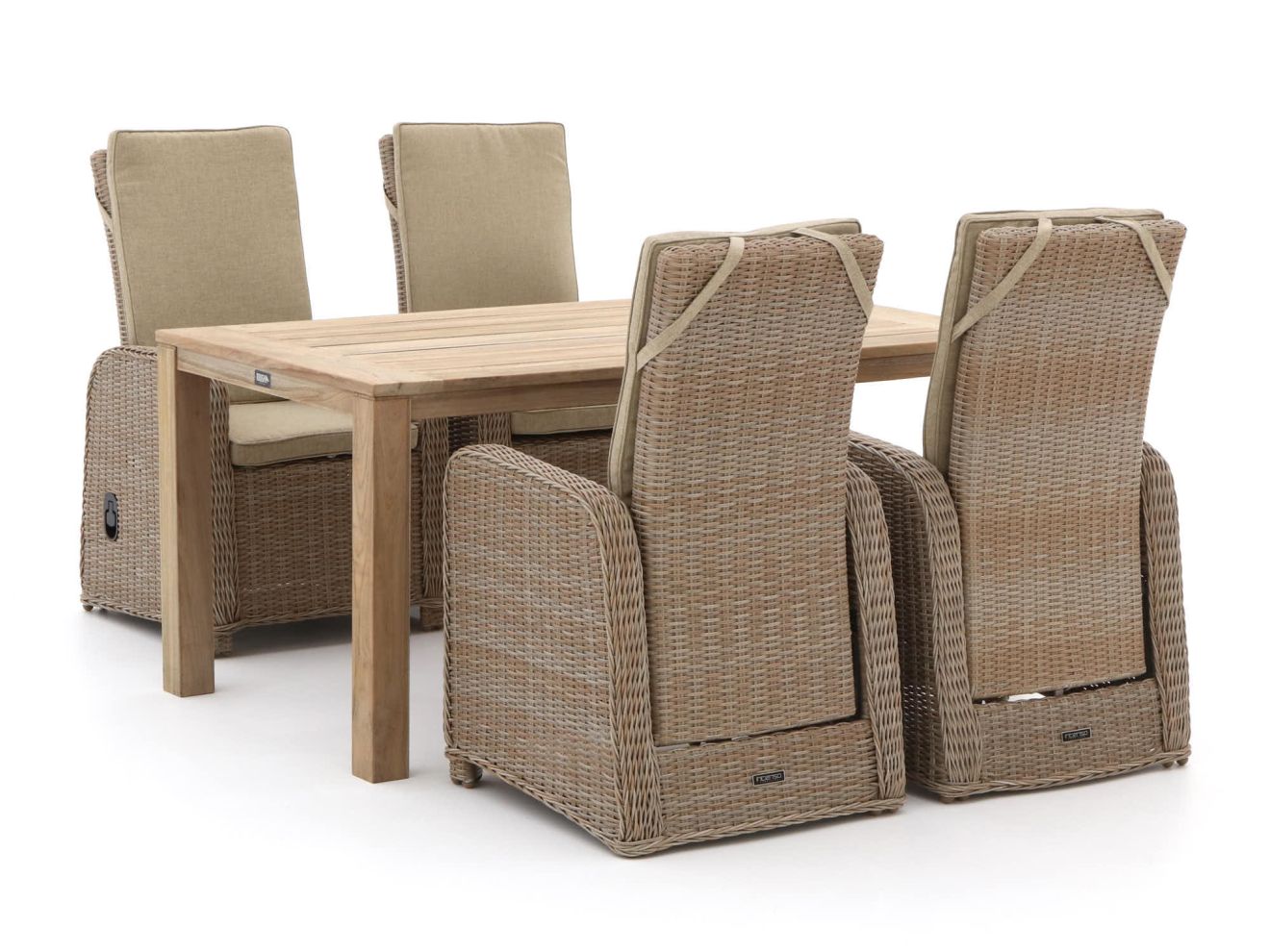 intenso umbria/rough s 160cm dining tuinset 5 delig verstelbaar laagste prijsgarantie!