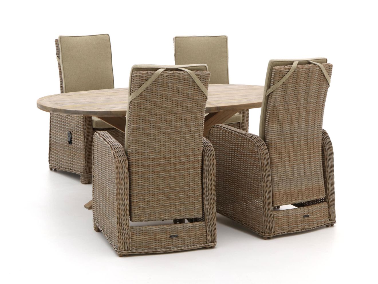 intenso umbria/rough y ellips 200cm dining tuinset 5 delig verstelbaar laagste prijsgarantie!