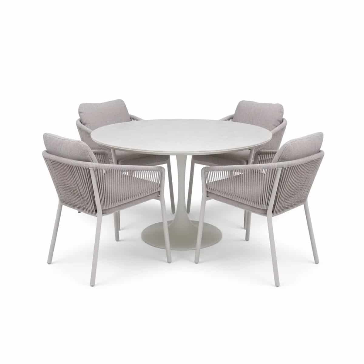 joshua flair dining tuinset 5 delig latte 120xh75cm
