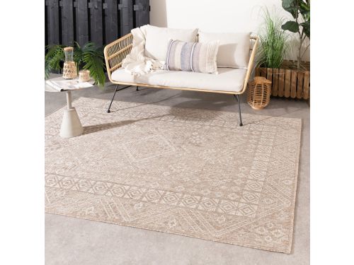 Jute buitenkleed - Atlas Aztec Bruin/Creme - 160x230cm