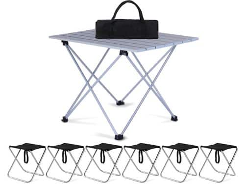 Kampeer set - Opvouwbaar meubilair - Buitenactiviteiten - Ultralicht aluminium