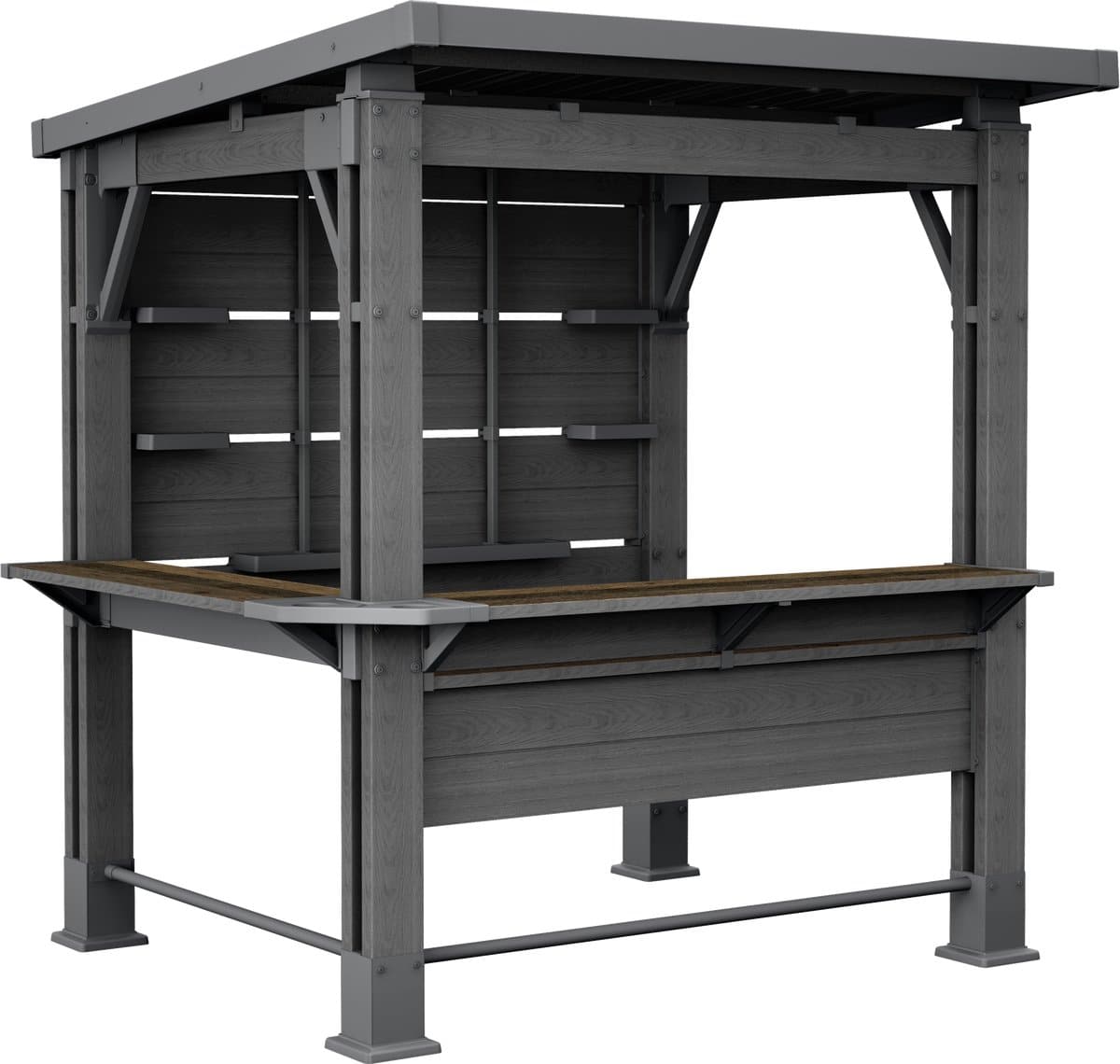 keter bar gazebo buitenbar met overkapping 200x230x238cm
