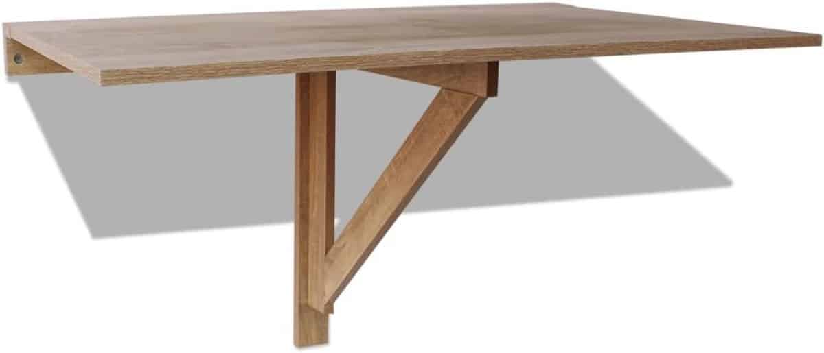 klaptafel aan muur wandmontage tafel ruimtebesparend werken