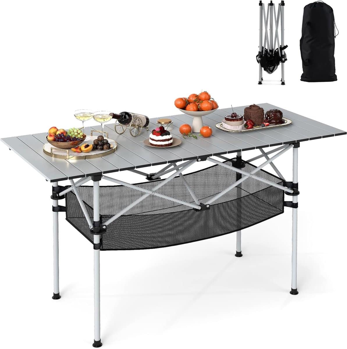 klaptafel aluminium draagbare tafel outdoor activiteiten hoge