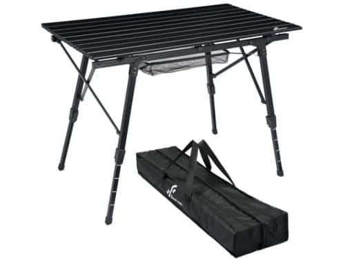 Klaptafel Campingtaal - Opvouwbare Picknicktafel met Verstelbare Hoogte - Aluminium