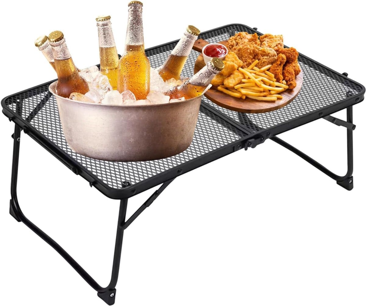 klaptafel grilltafel outdoor koken met netplank