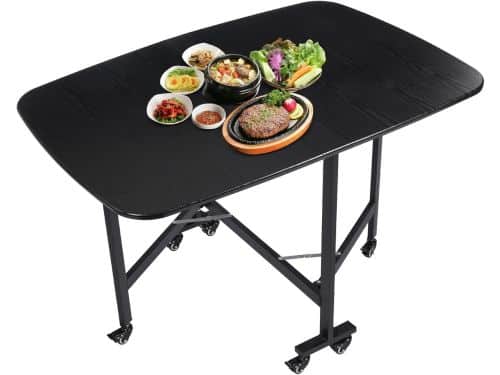 Klaptafel met wieltjes - Eetkamertafel - Voor 4 personen