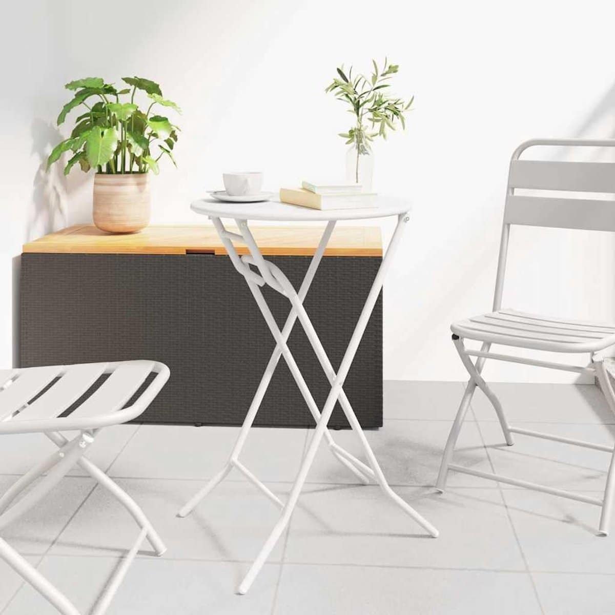 klaptafel metaal balkontafel terrastafel buiten zitten inklapbaar