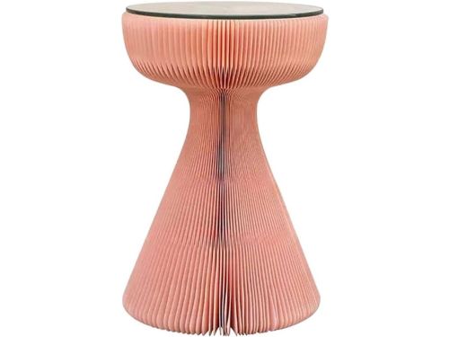 Klaptafel Rond - Bijzettafel Glas - Koffie Drinken - Inklapbaar