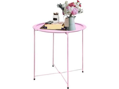 Klaptafel Rond Metaal - Dienblad Tafel - Buiten Zitten