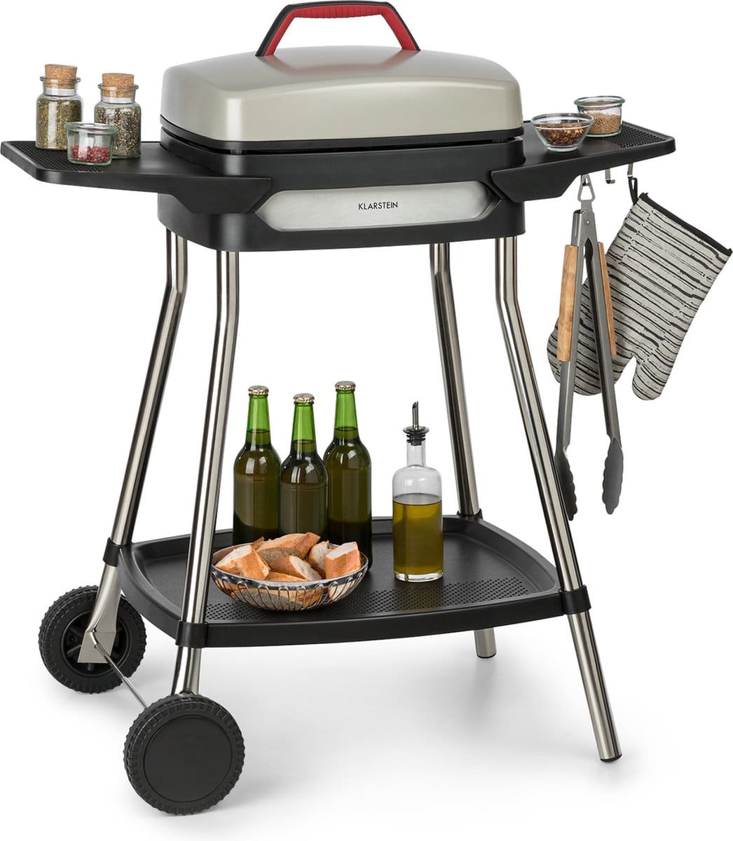 klarstein gatsby elektrische barbecuestandaard tafelgrill, vermogen: 2000 w