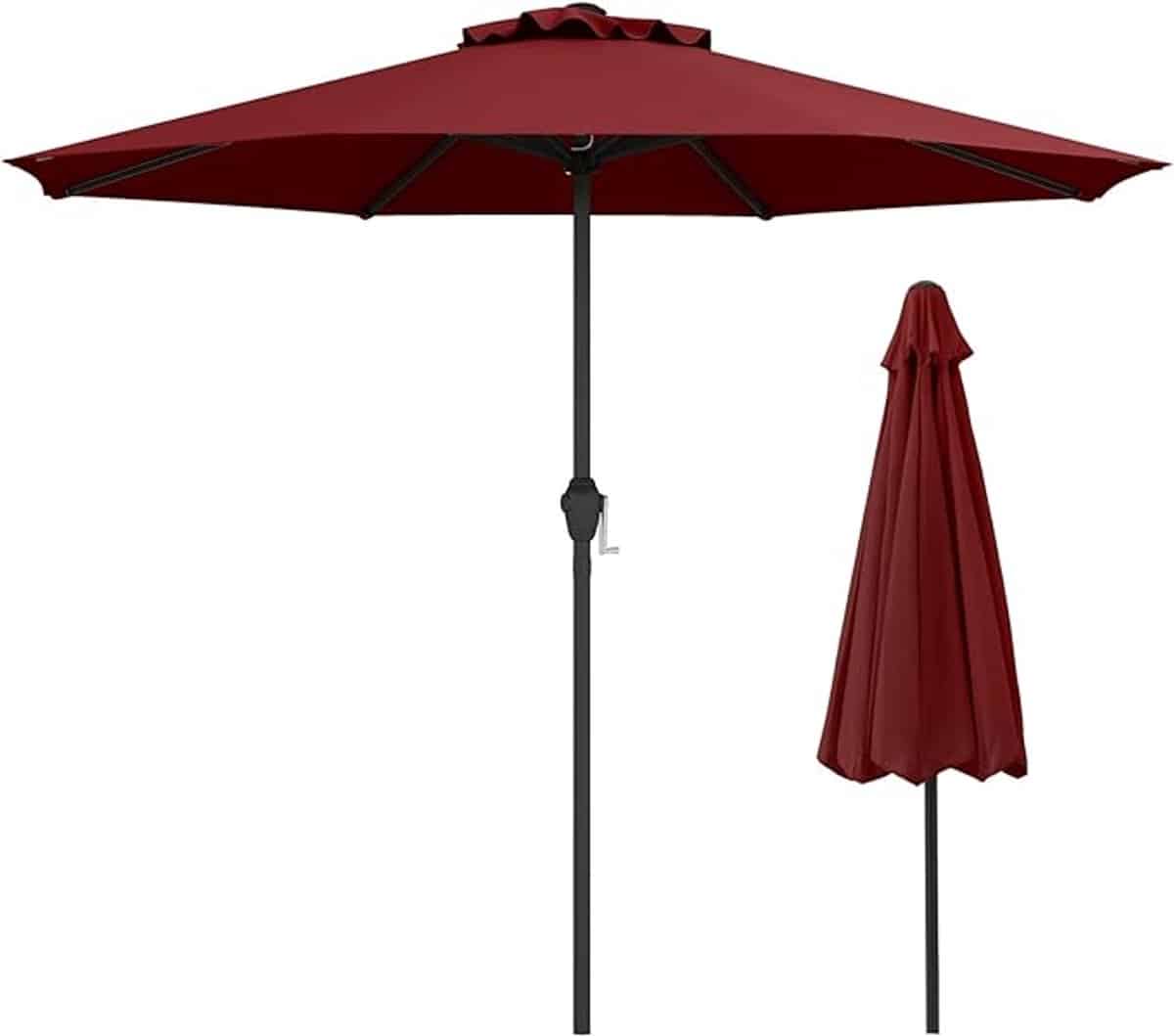 komfotteu parasol 250cm tuinparasol met zwengel stokparasol
