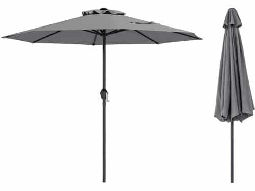 KOMFOTTEU Parasol 250cm - tuinparasol - met zwengel - stokparasol