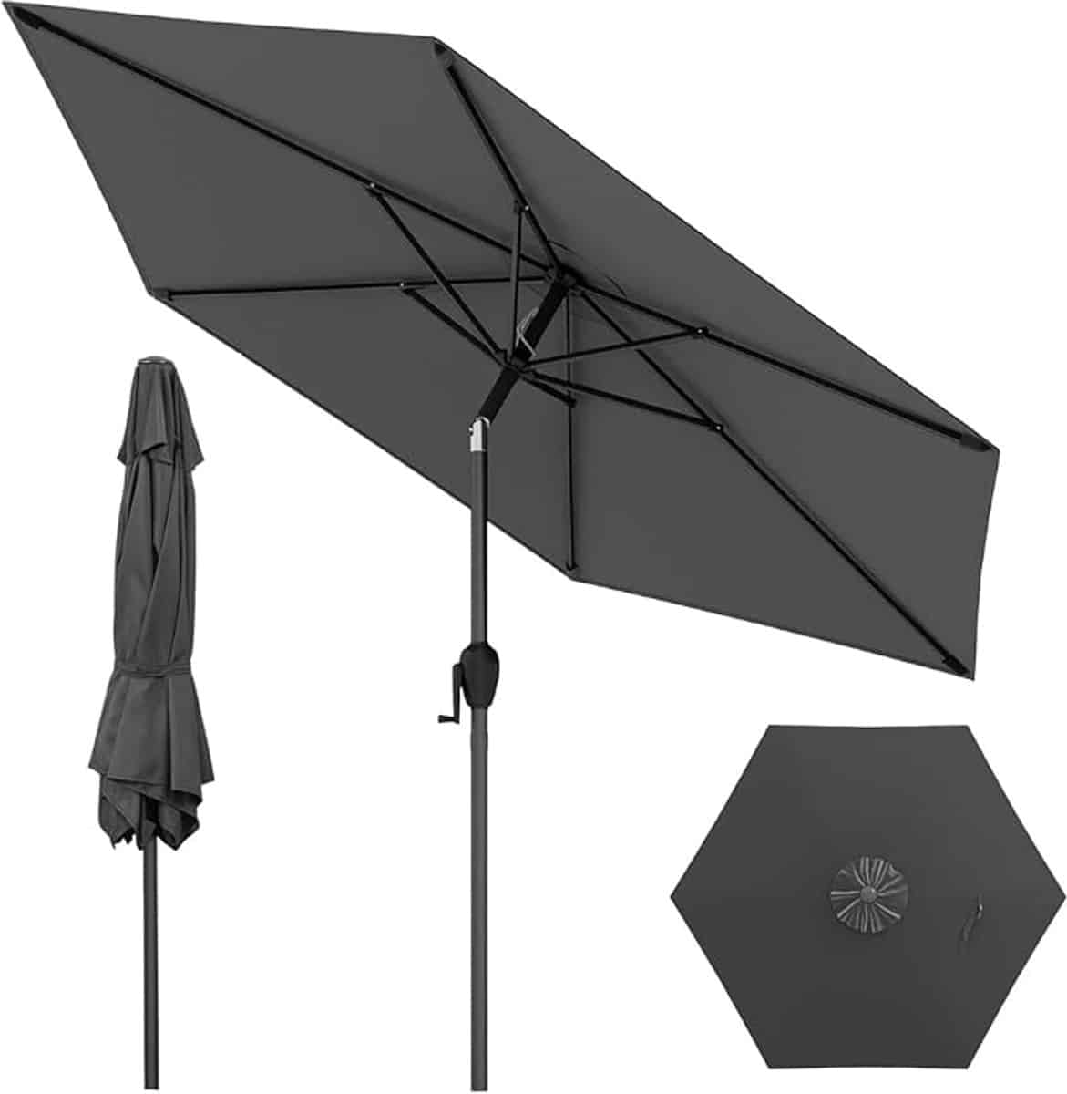 komfotteu parasol ademende overkapping stokparasol knikbaar