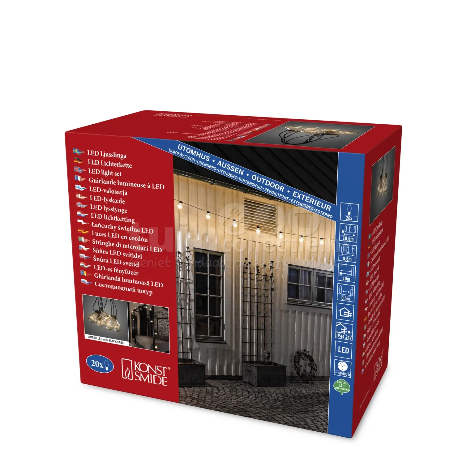 konstsmide partylights 20 led 9,5m dimbaar