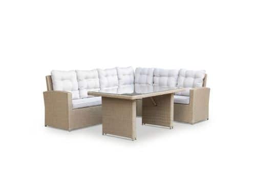 Kopenhagen hoek loungeset 6 personen | wicker | Royal Sand | 3-delig - 246x194cm