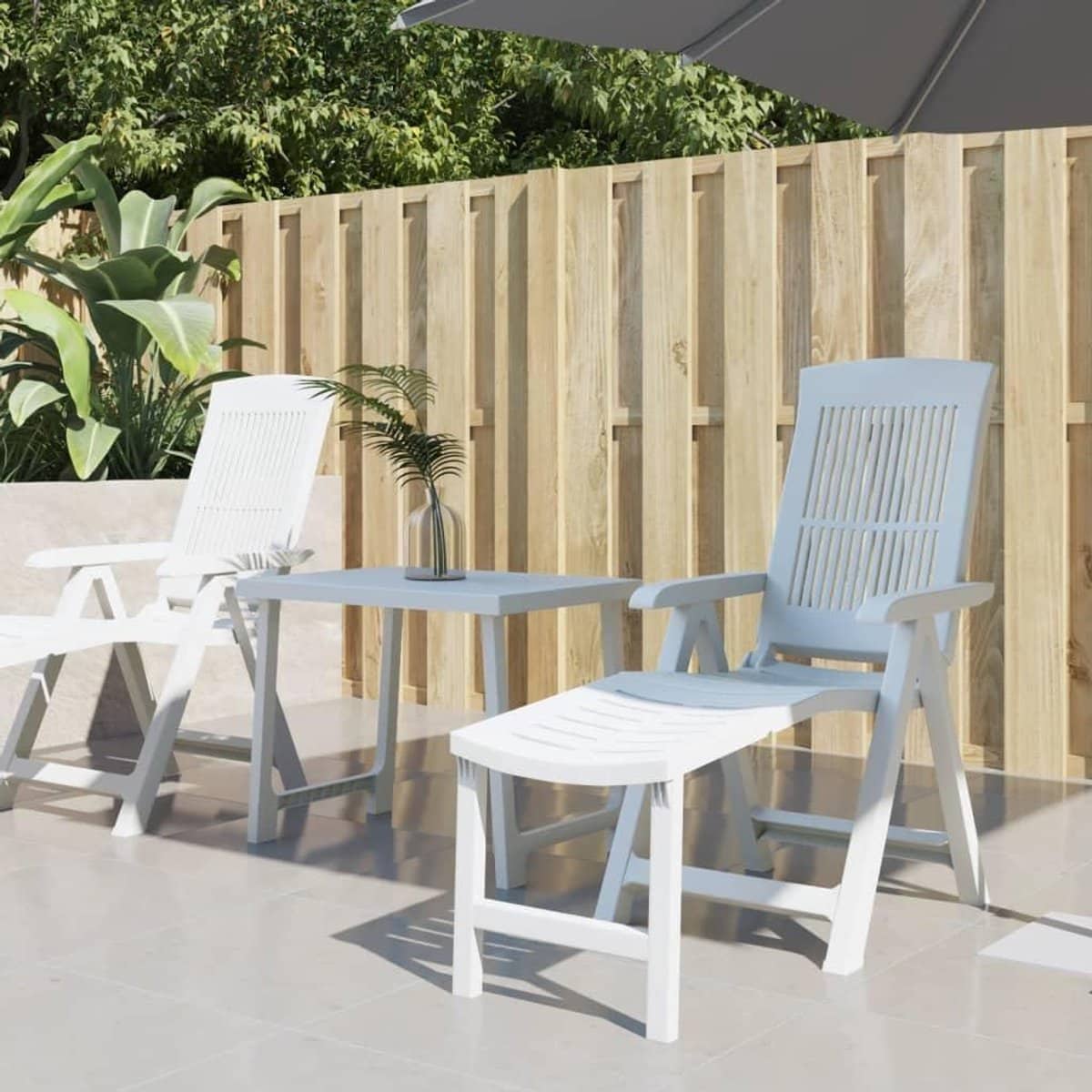 kunststof ligstoel tuinbed lounger buiten ontspannen verstelbare