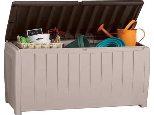 Kussenbox 340 L kunststof beige/bruin - Opbergbox - Tuinbox