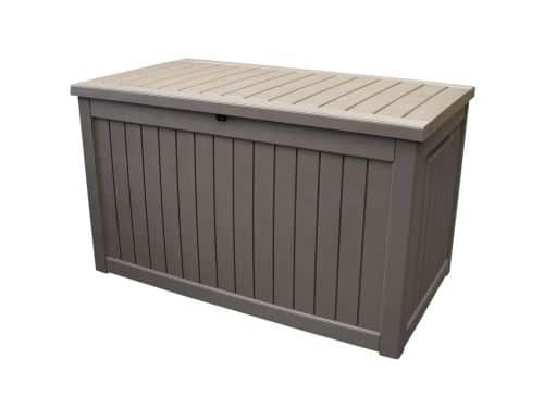 Kussenbox bruin latte kunststof 147 x 81,9 x 85,5 cm