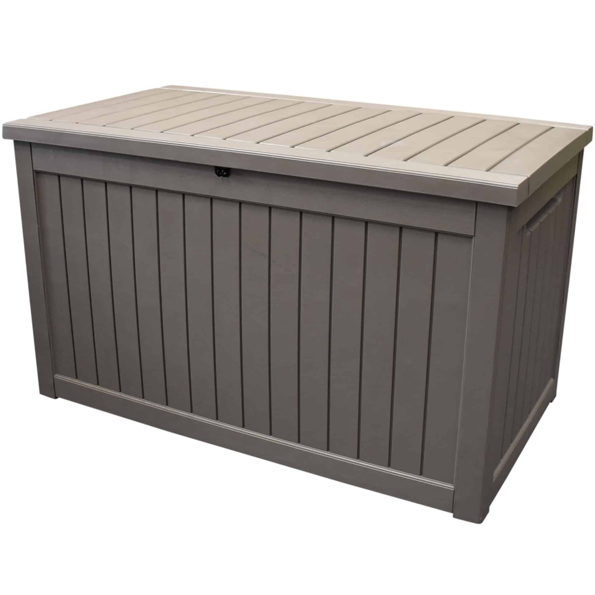 kussenbox bruin latte kunststof 147 x 81,9 x 85,5 cm