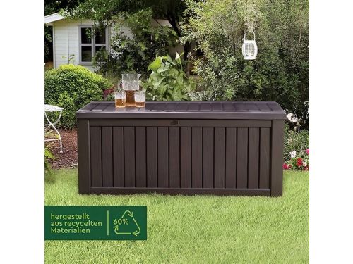 Kussenbox Rockwood, bruin, 570 l inhoud, buitenafmetingen: 155 x 72
