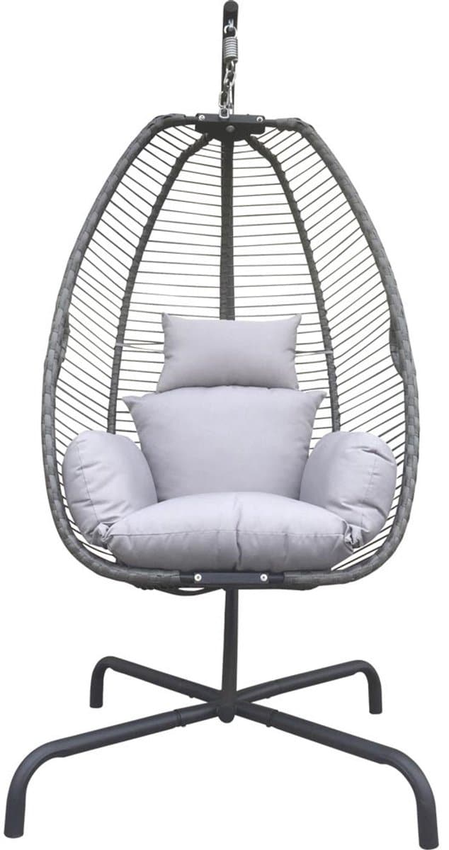 lesli living hangstoel rope grijs Ø128x208cm