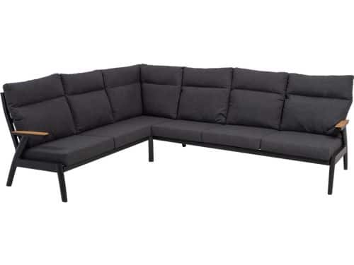 Lesli Living - Loungebank Florence - Antraciet - 200x85x94cm