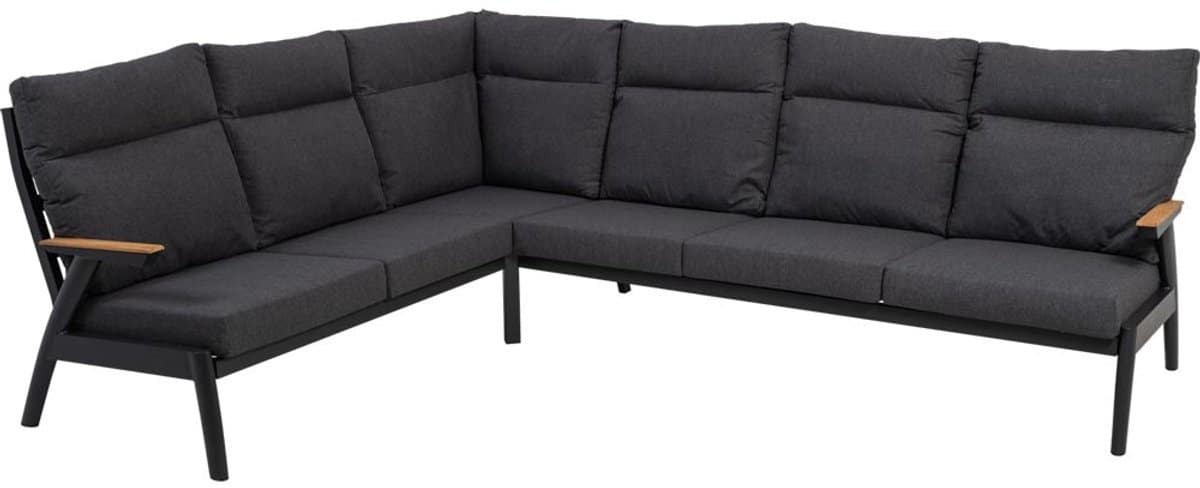 lesli living loungebank florence antraciet 200x85x94cm