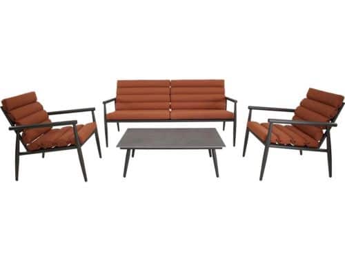 Lesli Living - Loungebank Harper - Rood - 168x76x72cm