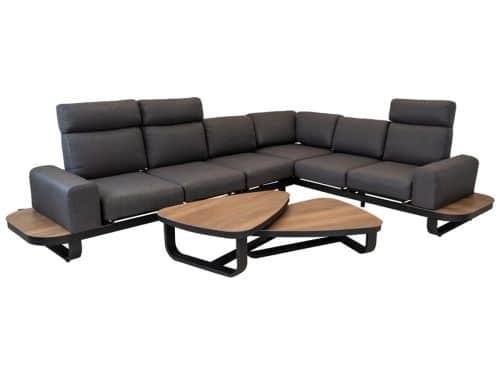 Lesli Living - Loungebank Zanzibar - Antraciet - 102x80x35cm