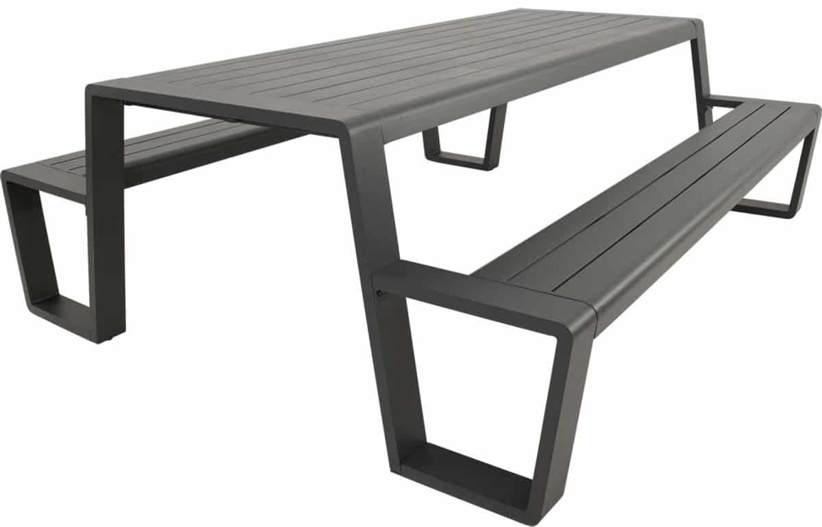 lesli living picknickset estilo antraciet 220x183x74cm